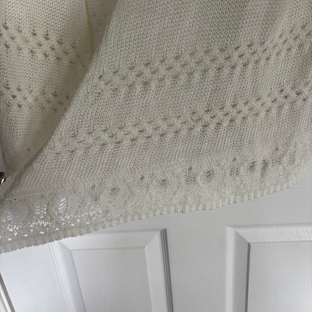 Skye's the Limit Knit Open Front Cardigan White XL - Picture 7 of 12